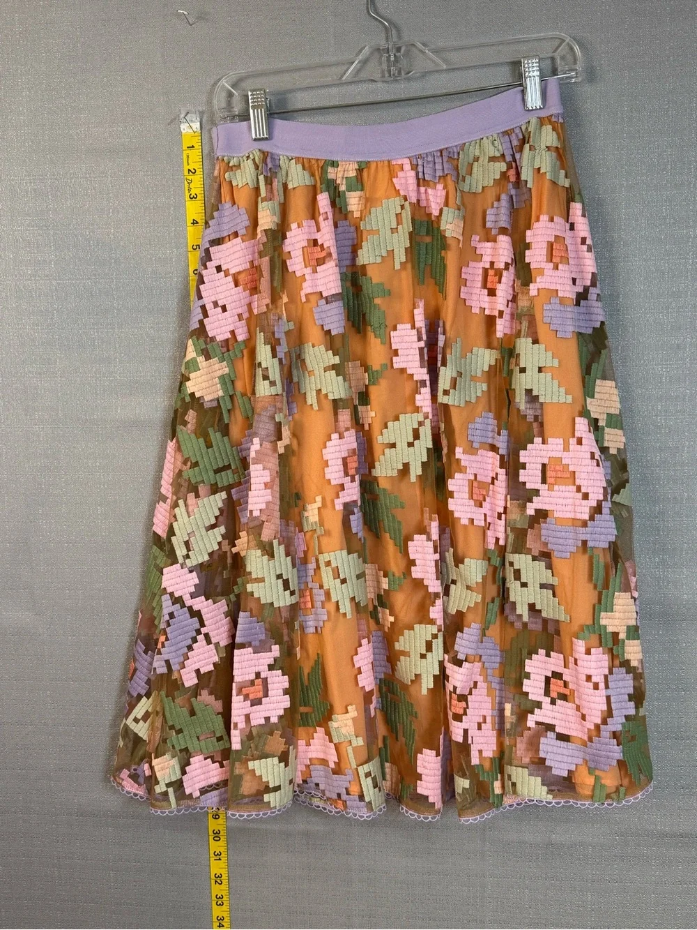 Maeve Pink & Orange Floral Circle Skirt